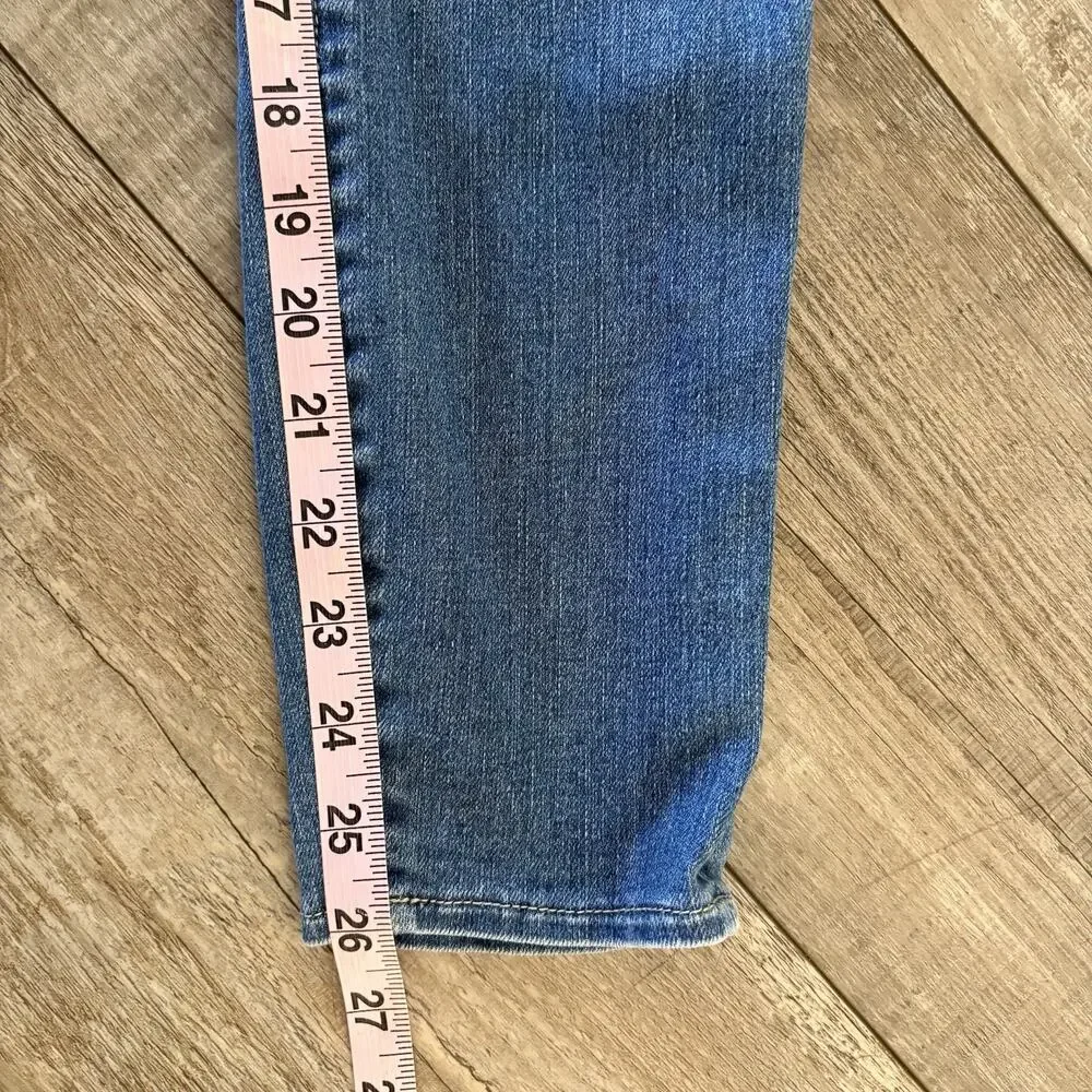 L'Agence Jeans | 26x26 | Margot High Rise Skinny Blue Distressed Stretch‎ Denim